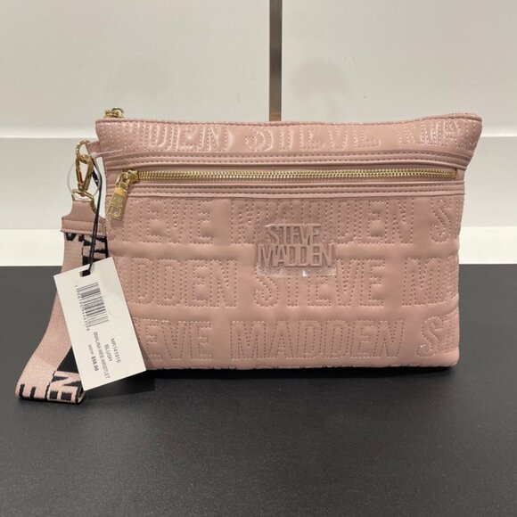 Steve Madden Padded Oversized Logo Print Clutch (JB13670 - Picture 1 of 6